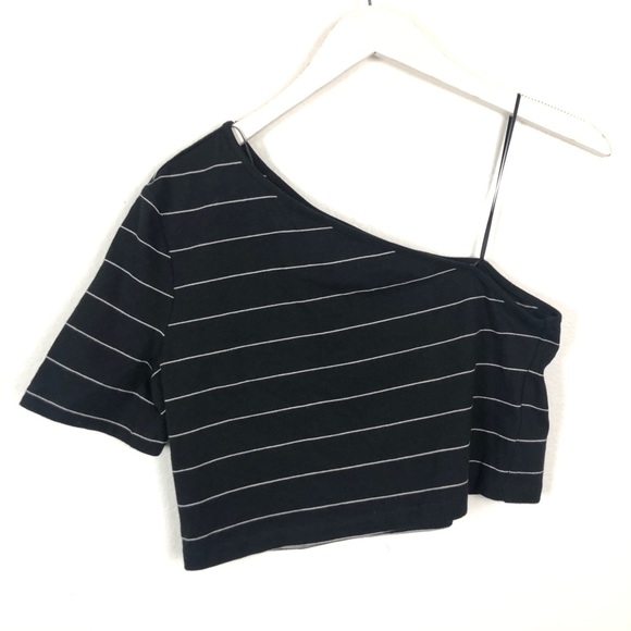 Intermix The Range Striped Bare Shoulder Top Black - Picture 3 of 7
